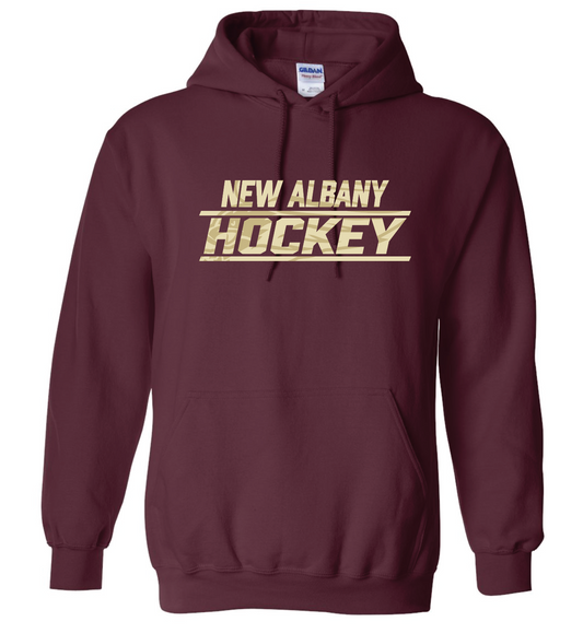 NA HOCKEY EAGLE TEXT LS HOODIE